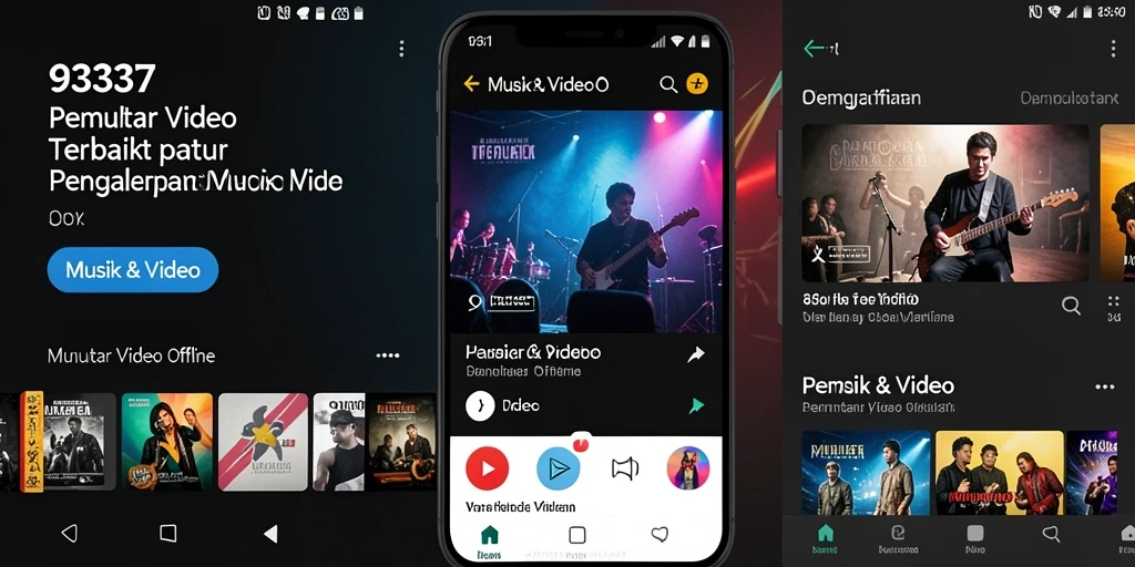 Antarmuka pengguna aplikasi Pemutar Video Offline yang menarik dan intuitif.