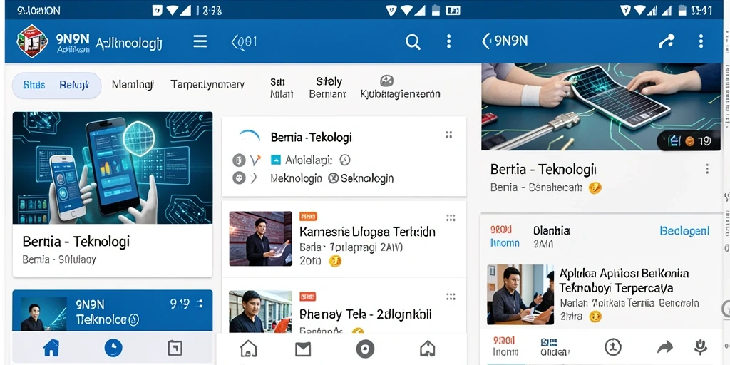 Tampilan utama aplikasi 9N9N yang modern dan informatif.