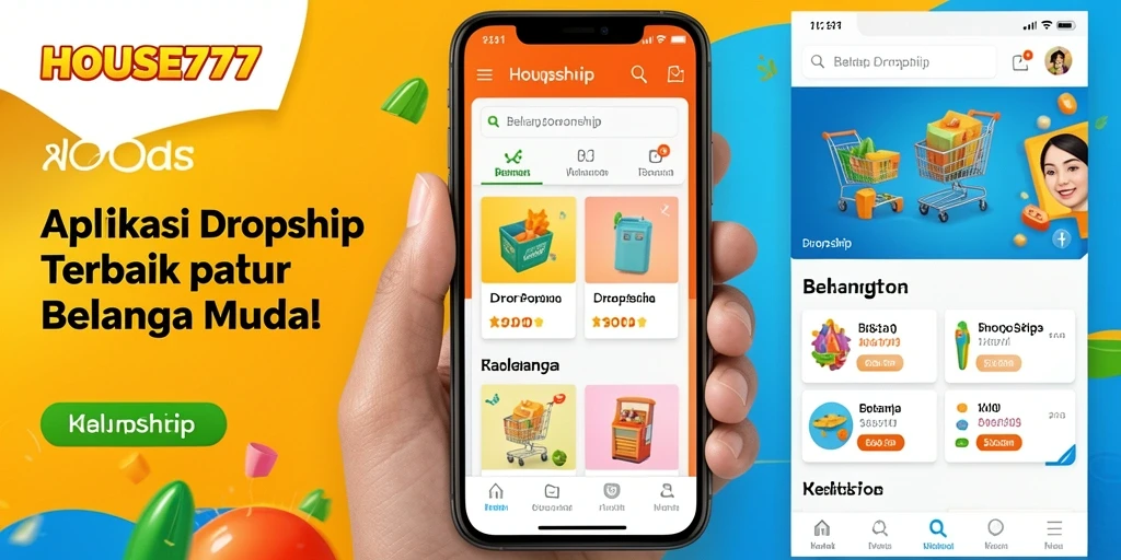 Tampilan antarmuka HOUSE777 untuk fungsi Dropship yang mudah digunakan.