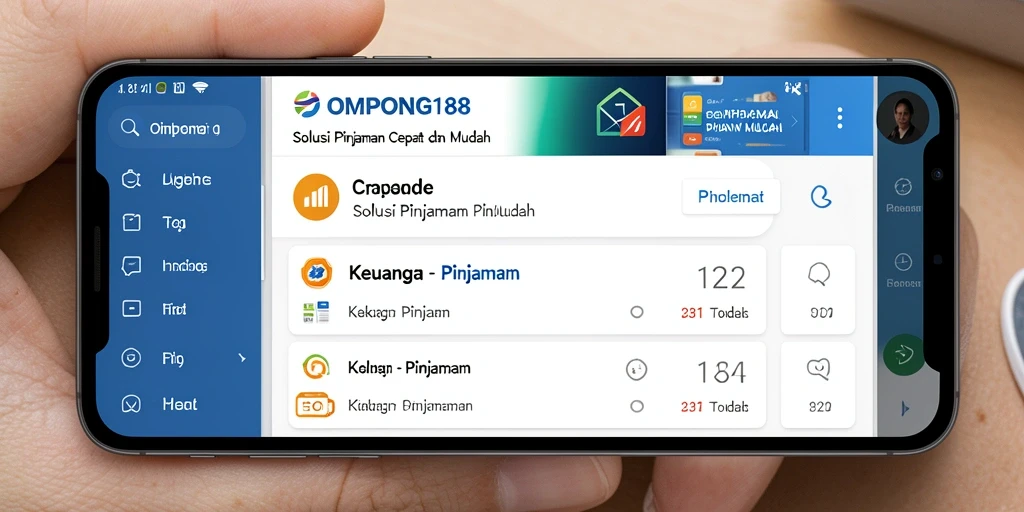 Antarmuka OMPONG188 yang sederhana dan fungsional.