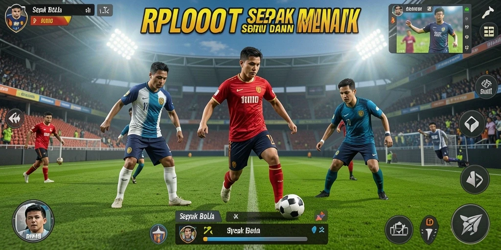Tampilan antarmuka game Sepak Bola RPLOOT yang menarik dan interaktif.