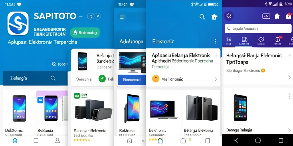 Antarmuka SAPITOTO yang menarik dan fungsional untuk belanja elektronik.