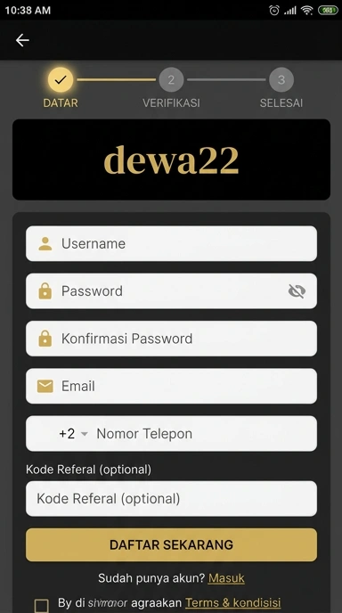 Cara Mudah Registrasi Akun Dewa22 untuk Android